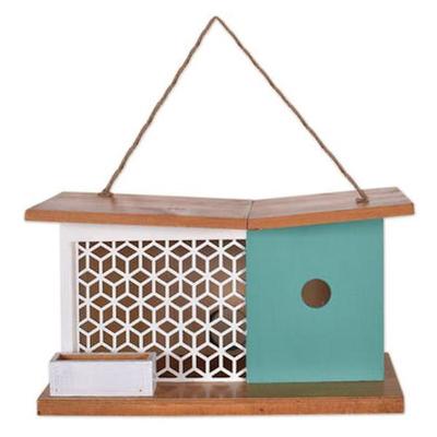 Sunset Vista Designs 409925 - White Lattice Birdhouse (93788) Birdhouses