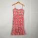 J. Crew Dresses | J. Crew Pink And White Floral Fully Lined Sun Dress Spagetti Strapped Size 6. | Color: Pink | Size: 6