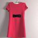 Kate Spade Dresses | Kate Spade Pink Short Sleeve Lined Dress With Black Bow Size 10 Youth | Color: Black/Pink | Size: 10g