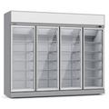 Doppelpack 2x Tiefkühlschrank 4 Glastüren Ins-2060F BxTxH 2508x710x2092mm