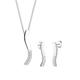 Elli - Welle Kristalle 925 Silber Schmuck-Set Damen