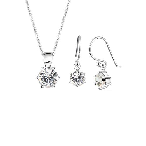 Elli – Elli Schmuckset 925 Sterling Silber Kristalle Schmuck-Set Damen