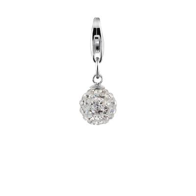 Nenalina - Anhänger Ball Kristalle 925 Silber Charms & Kettenanhänger 1 ct Damen