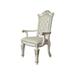 Rosdorf Park Hadis Arm Chair(Set-2) In PU & Antique Pearl Finish Faux Leather/Upholstered in Brown | 48 H x 27 W x 27 D in | Wayfair