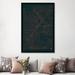 East Urban Home 'Los Angeles Infrared Urban Blueprint Map' Graphic Art Print on Canvas Metal in Green/Red | 60 H x 40 W x 1.5 D in | Wayfair
