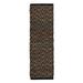 Black/Brown 30 x 0.5 in Area Rug - LOOMY Chevy Chevron Handmade Handwoven /Jute Brown/Black Area Rug /Jute & Sisal | 30 W x 0.5 D in | Wayfair