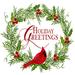The Holiday Aisle® Holiday Greetings Cardinal Wreath I Canvas | 30 H x 30 W x 1.25 D in | Wayfair 0AC39CEC8BA149A888EB59D035A3AC73