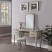 Canora Grey Demyia Vanity Set w/ Stool & Mirror Wood in White | 60.05 H x 53.95 W x 19.05 D in | Wayfair C592916CFD5E4B6EB0E4BB5E67DD291E