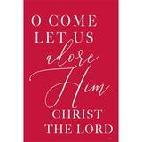 Trinx O Come Let Us Adore Him by Lux + Me Designs - Wrapped Canvas Textual Art Canvas | 18 H x 12 W x 1.25 D in | Wayfair