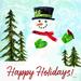 The Holiday Aisle® Happy Holidays Snowman 2884665 Canvas | 12 H x 12 W x 1.25 D in | Wayfair 4BC67E6855B9489384F801D6605DAE64