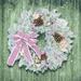 The Holiday Aisle® Blush Bow Wreath 2882928 Canvas in White | 36 H x 36 W x 1.25 D in | Wayfair 97DD9F7BF64B463C967C5A3F54BA4DB7