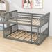 Harriet Bee Full Over Full Wooden Standard Bunk Bed in Gray | 51 H x 56.3 W x 79.5 D in | Wayfair 2EB8D8ADEA31440BA2BC3B7FD68815C2