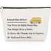 East Urban Home School Bus Driver Appreciation Gifts Makeup Bag in White | 7 H x 10 W x 0.51 D in | Wayfair 5516F817AEE649AE90E592350F01D7C4