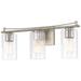 Latitude Run® Armstrong 22.5" 3-Light Modern Farmhouse Vanity/Bathroom Light + Cylinder Glass Shades | 9 H x 22.25 W in | Wayfair