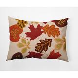 Red Barrel Studio® Fall Leaves Decorative Throw Pillow Rectangle Polyester in Orange | 14 H x 20 W in | Wayfair 51527550181F4D02A046E9E88A145187