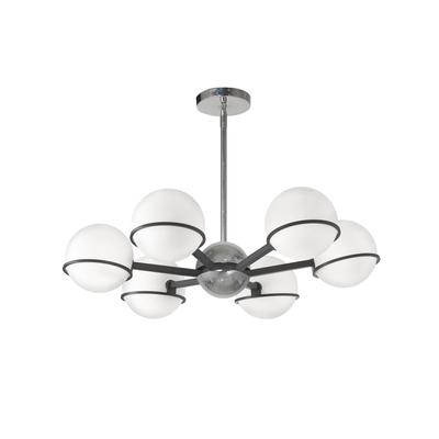 Dainolite Sofia 28 Inch 6 Light Chandelier - SOF-286C-MB-PC