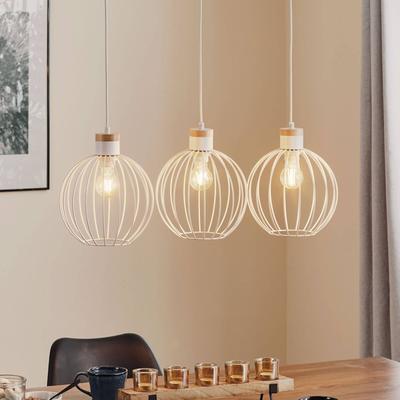 Hängelampe Barbado 3 EMIBIG LIGHTING, dimmbar, weiß / opal, für Wohn- / Esszimmer, Metall, Modern, Pendelleuchte Image