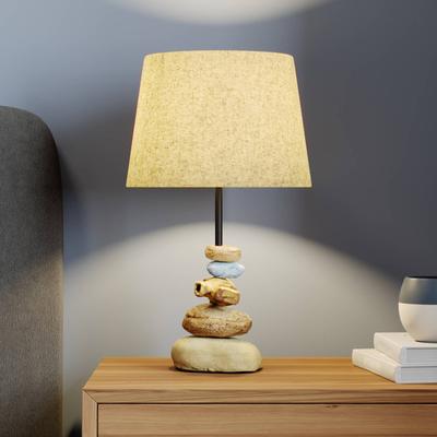 Tischlampe Vera ONLI, alu / grau / zink, für Wohn- / Esszimmer, Textil / Stoff / Seide, Tischlampe Image