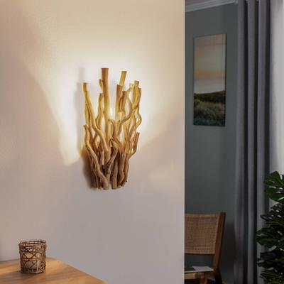 Wandlampe Agar ONLI, dimmbar, Holz hell, für Wohn- / Esszimmer, Holz, Wandleuchte, Wandlampe Innen Image