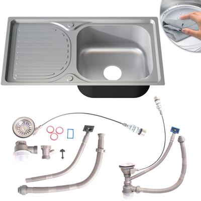 Edelstahlspüle Spülbecken Einbauspüle Küchenspüle Spüle Edelstahl Glatt Küche Image