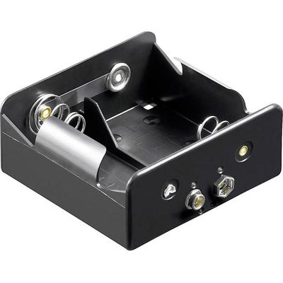 11452 Batteriehalter 2x Mono (d) Druckknopfanschluss (l x b x h) 73 x 71 x 31 mm - Goobay Image