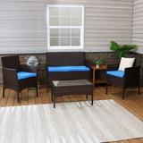 Sunnydaze Dunmore 4-Piece Patio Set with Cushions