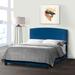 Ausca Fabric Queen Bed with Nail Head Trim