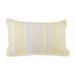 Foreside Home & Garden Yellow & Gray 14X22 Hand Woven Filled Outdoor Pillow - 22 x 14 x 5"H