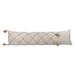 Foreside Home & Garden Tan Braided Accents 12X46 Hand Woven Filled Outdoor Pillow - 46 x 12 x 5"H