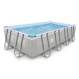 JLeisure 17776 18 x 10 Foot Above Ground Rectangular Steel Frame Swimming Pool - 216.14 x 120.08 x 48.03 inches