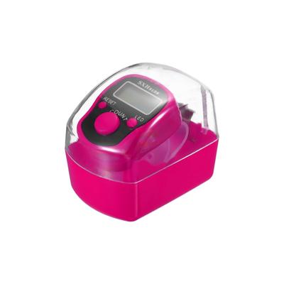 Finger Tally Counter 5 Digital LED Display with Case for Counting Pink