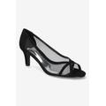 Wide Width Women's Picaboo Pump by Easy Street in Black Suede (Size 7 1/2 W)