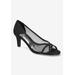 Wide Width Women's Picaboo Pump by Easy Street in Black Glitter (Size 9 W)