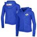 Girls Youth New Era Royal Los Angeles Rams Reverse Space Dye French Terry Full-Zip Hoodie