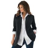 Plus Size Women's Boyfriend Blazer by Roaman's in Black (Size 44 W) Professional Jacket