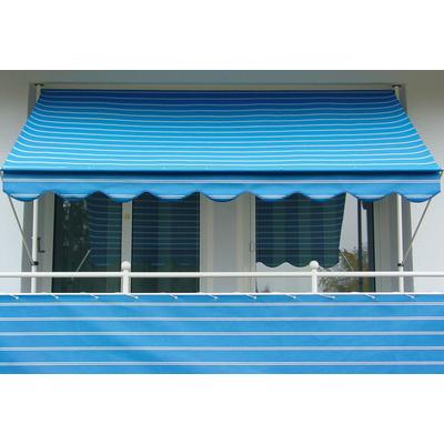 Angerer Freizeitmöbel Klemmmarkise, blau-weiß, Ausfall: 150 cm, versch. Breiten blau Klemmmarkise Markisen Garten Balkon