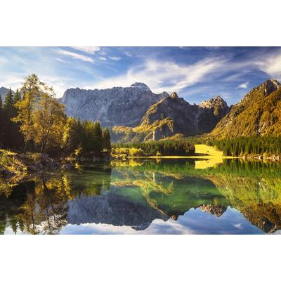 Fototapete PAPERMOON "Fluss in Landschaft", bunt, B:3,50m L:2,60m, Vlies, Tapeten