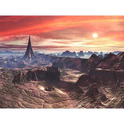 Fototapete PAPERMOON "PLANETEN-FUTURISTISCH WELTRAUM MOON GALAXIE UNIVERSUM", bunt, B:4,50m L:2,80m, Vlies, Tapeten