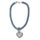 Collier ALLGÄU REBELL "Franzi" Gr. one size, Te x til, blau Damen Halsketten Colliers