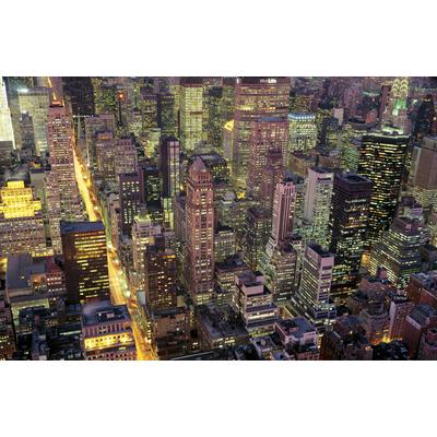 Fototapete PAPERMOON "NEW YORK-BRODWAY MANHATTAN SKYLINE TIMES SQUARE", bunt, B:5,00m L:2,80m, Vlies, Tapeten