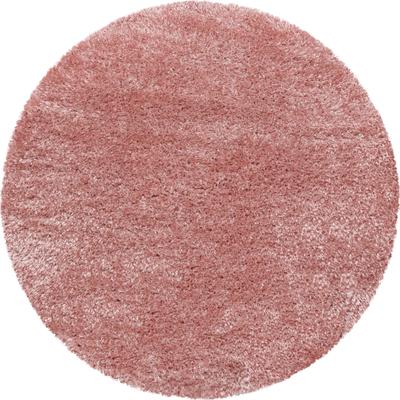 Hochflor-Teppich AYYILDIZ TEPPICHE "BRILLIANT 4200", rosa (rosé), H:50mm Ø:200cm, Polypropylen (PP), Teppiche, auch in rechteckig, Langflor, Shaggy, Wohnzimmer Image