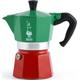 Espressokocher BIALETTI "Moka Express Tricolore Italia" Kaffeemaschinen Gr. 0,27 l, 6 Tasse(n), bunt (aluminiumfarben, bunt) Espressokocher
