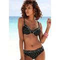 Bügel-Bikini-Top LASCANA "Leona" Gr. 36, Cup C, schwarz-weiß (schwarz, weiß) Damen Bikini-Oberteile Ocean Blue