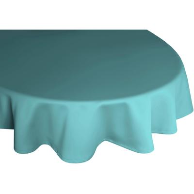 Tischdecke WIRTH "NEWBURY" Gr. 1, blau (türkis), Ø:160cm, Polyester, Baumwolle, Tischdecken, rund