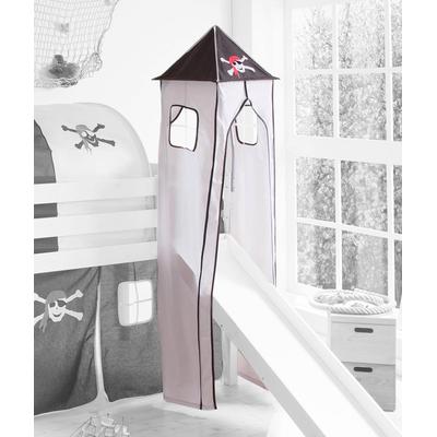 Bettturm TICAA, schwarz-weiß (schwarz, weiß), B:45cm H:190cm L:45cm, Baumwolle, Spieltunnel Image