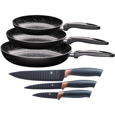 Pfannen-Set KING "Küchenstart" Pfannen Gr. Ø 28cm, schwarz Induktion, Keramikbeschichtung