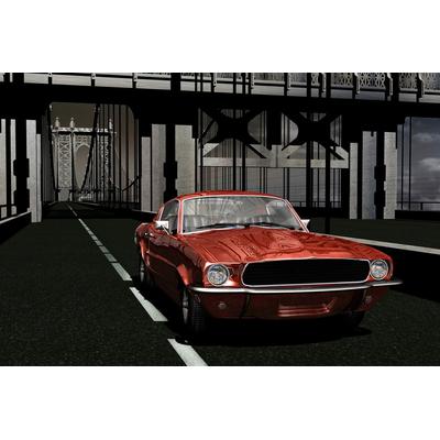Fototapete PAPERMOON "Auto", bunt, B:4,00m L:2,60m, Vlies, Tapeten