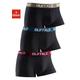 Boxer BUFFALO Gr. 116, 3 St., bunt (schwarz, bordeau x, schwarz, grün, grau) Kinder Unterhosen Boxershorts