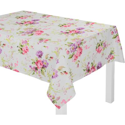 Tischdecke WIRTH "MONTROSE" Gr. 2, bunt (rosé, lila), B:120cm L:120cm, Polyester, Tischdecken, oval Image