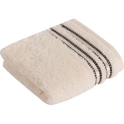 Seiftuch VOSSEN "Cult Deluxe", weiß (ivory), B:30cm L:30cm, Walkfrottee, Handtücher (Packung), Waschlappen im Set, mit Glanzbordüre, VEGAN Image